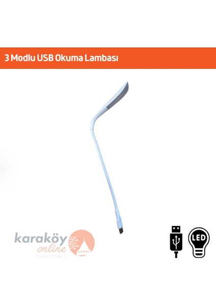 Okuma Lambası Dokunmatik Usb Giriş