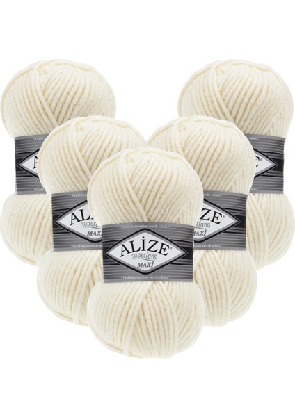 Superlana Maxi 5'li 01 El Örgü Ipliği