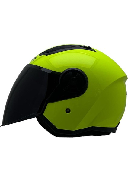 Aırflow 2 Neon Sarı Kask Siyah Cam