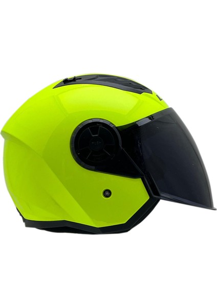 Aırflow 2 Neon Sarı Kask Siyah Cam