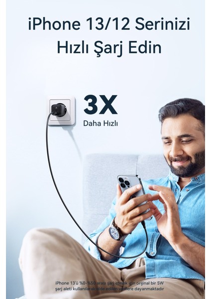 V2003 Revo Siyah 20W Usb-C Şarj Cihazı