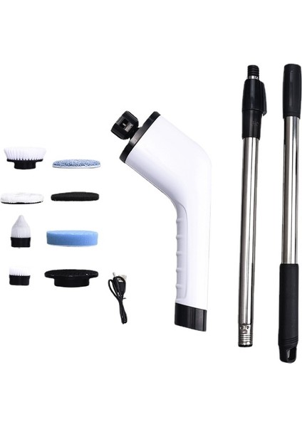 Jimmy Fois Çok Fonksiyonlu Kablosuz Uzun Saplı Zemin Fırçası - Beyaz (Yurt Dışından)