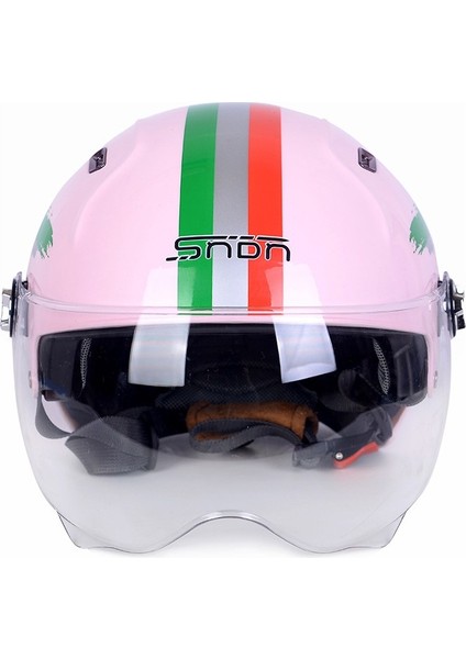 Urbhanna 3c Sertifikalı Kask Kask Çift Lens Yarım Kask Four Seasons Uv Koruma Yetişkin Kask (Yurt Dışından)