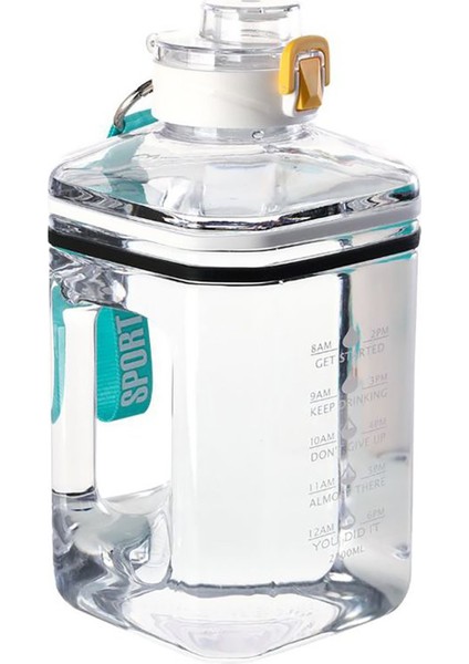 Eternal 2.2l Su Şişesi Büyük Kapasiteli Zaman Ölçeği ile Taşınabilir Suluk Matara (Yurt Dışından)