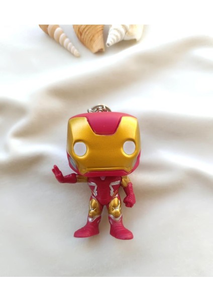 Iron Man Funko Pop Figür Anahtarlık Çanta Süsü Karakter Figür Oyuncak 9 cm