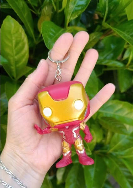 Iron Man Funko Pop Figür Anahtarlık Çanta Süsü Karakter Figür Oyuncak 9 cm