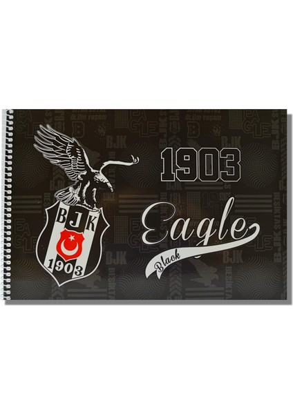 Beşiktaş 17X24 15 Yaprak Karton Kapak Spiralli Resim Defteri 3 Adet