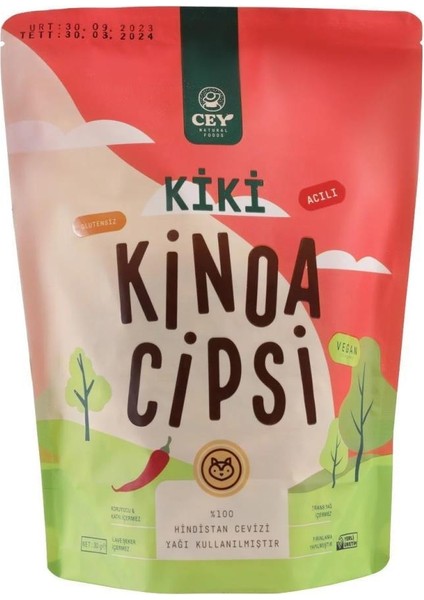 Cey Natural Foods  Glutensiz Acılı Kinoa Cipsi 30 gr