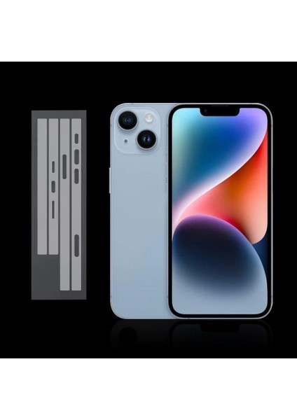 Apple iPhone 15 Pro Max Uyumlu Çerçeve Koruyucu Şeffaf Ultra Koruyucu Nano Jelatin