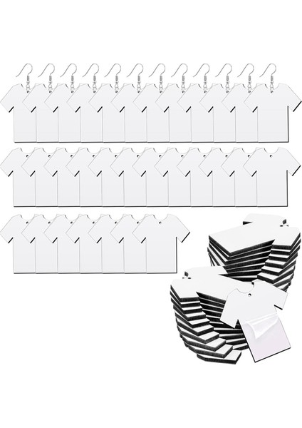 100 Adet Süblimasyon Boşlukları Gömlek Süblimasyon Küpe Boşlukları Süblimasyon Süsler Süblimasyon Takı Boşlukları (Yurt Dışından)