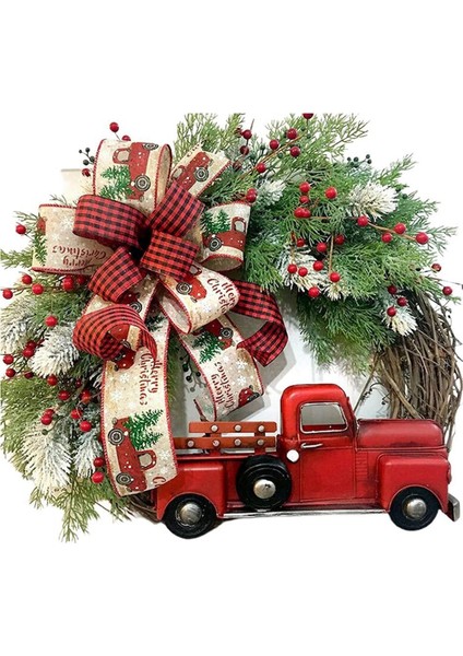 17.7 Inç Noel Çelenk Dekor Garland Yapay Çiçek Çelenk Noel ve Yeni Yıl Dekorasyonu Için Mükemmel (Yurt Dışından)
