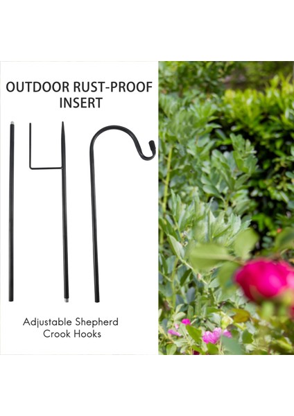 Çoban Kancaları Pasa Dayanıklı Bahçe Hissesi Açık Metal Bitki Standı Askı Kuş Besleyici Kutup 120X10X1 cm (Yurt Dışından)