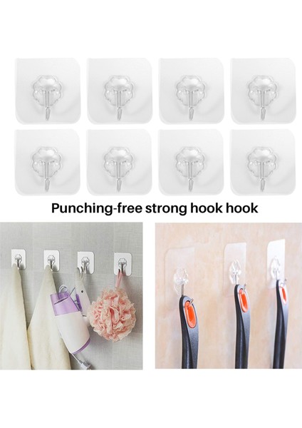 20 Adet Su Geçirmez Kendinden Yapışkanlı Kanca Ağır Hizmet Tipi Duvar Kanca Ev Mutfak Banyo Için Uygun Punch-Ücretsiz Güçlü Kanca (Yurt Dışından) fiyatları