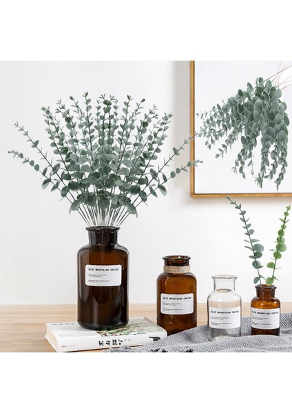 24 Adet Okaliptüs Dalları Doğal Okaliptüs Kaynaklanıyor Gerçek Duş Için Canlı Okaliptüs Bitki Kapalı Düğün Dıy Dekorasyon (Yurt Dışından) modelleri