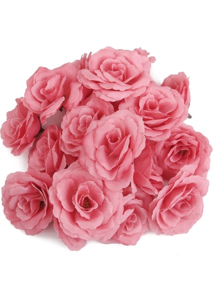 20 Adet Yapay Gül Çiçek Başlığı Dıy Düğün Dekorasyon Çapı 65MM - Pembe (Yurt Dışından)