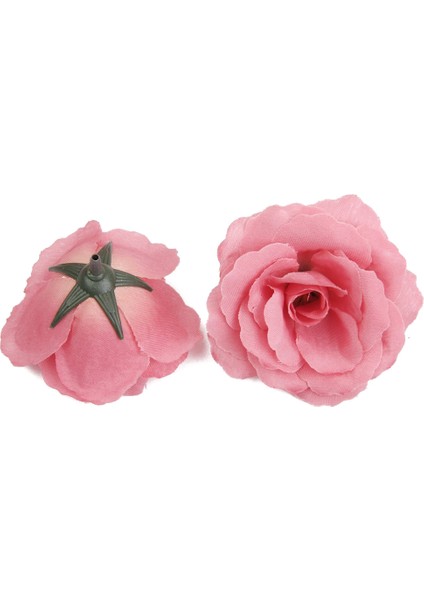 20 Adet Yapay Gül Çiçek Başlığı Dıy Düğün Dekorasyon Çapı 65MM - Pembe (Yurt Dışından)