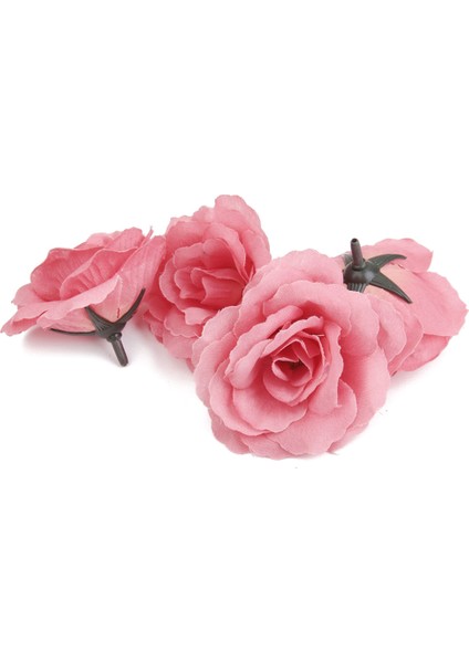 20 Adet Yapay Gül Çiçek Başlığı Dıy Düğün Dekorasyon Çapı 65MM - Pembe (Yurt Dışından)