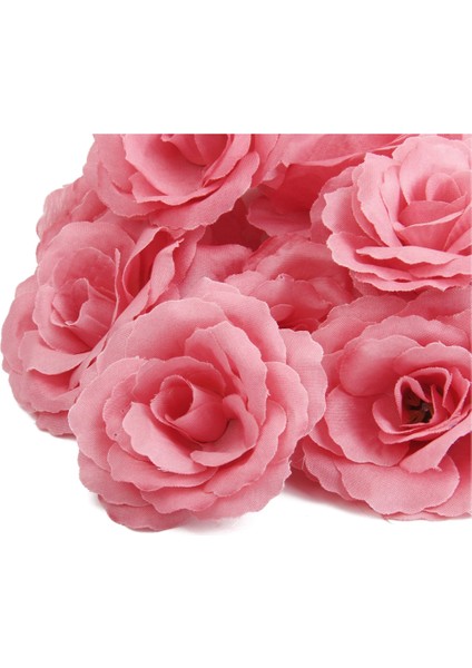 20 Adet Yapay Gül Çiçek Başlığı Dıy Düğün Dekorasyon Çapı 65MM - Pembe (Yurt Dışından)