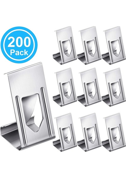 200 Adet Resim Çerçevesi Askı Klipleri Metal Bahar Dönüş Klip Askı 3D Yazıcı Cam Yatak Klipleri Çerçeve (Yurt Dışından)