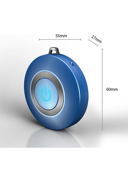 Kişisel Hava Temizleme Cihazı Kolye, USB Taşınabilir Hava Temizleme Cihazı, Giyilebilir Mini Negatif Iyon Oda Parfümü, Radyasyon Yok Düşük Gürültü Mavi (Yurt Dışından)