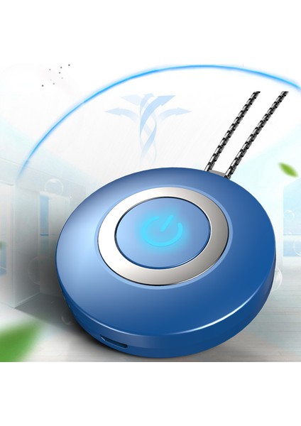 Kişisel Hava Temizleme Cihazı Kolye, USB Taşınabilir Hava Temizleme Cihazı, Giyilebilir Mini Negatif Iyon Oda Parfümü, Radyasyon Yok Düşük Gürültü Mavi (Yurt Dışından)