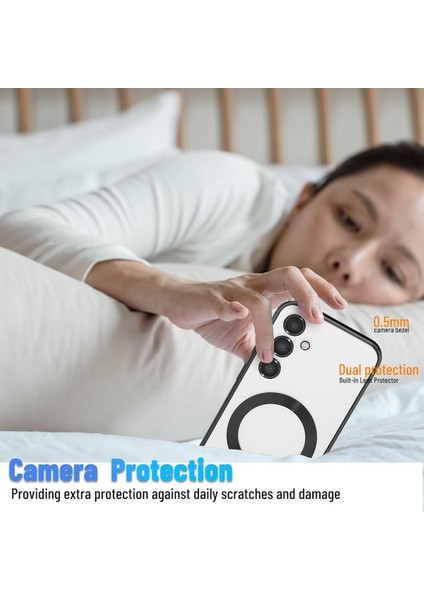 Samsung Galaxy S24 Kılıf Kamera Lens Korumalı Renkli Magsafe Şeffaf Silikon Derin Mor modelleri
