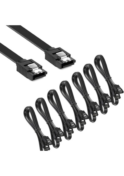 12 Paket Dik Açılı Düz Usb3.0 HDD Kablosu 6.0gbps, Kilitleme Mandallı 16 Inç (Siyah) (Yurt Dışından)