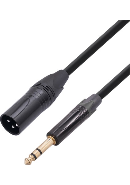 6,35MM - Xlr Jak Ses Kablosu 6,35MM (1/4ın) Erkek - 3 Pın Xlr Erkek Dengeli Arayüz Kablosu, Mikrofon Için, 3 Metre (Yurt Dışından)
