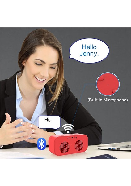 Yatak Odası/ofis Için Çalar Saat, Bluetooth Hoparlörlü Dijital Saat, Ağır Uyuyan Yetişkinler/gençler Için Çalar Saat Kırmızı (Yurt Dışından)