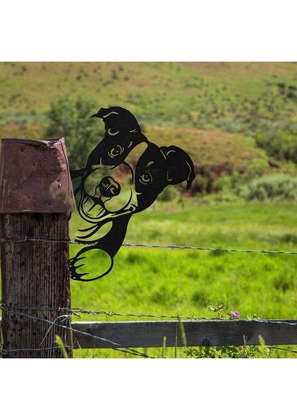 Çiftlik Gözetleme Hayvanları Metal Sanatı Heykel Çiftlik Çit Sanatı Duvar Dekoru Açık Kapalı Asılı Süsler Bahçe Dekoru - Köpek (Yurt Dışından) fiyatları
