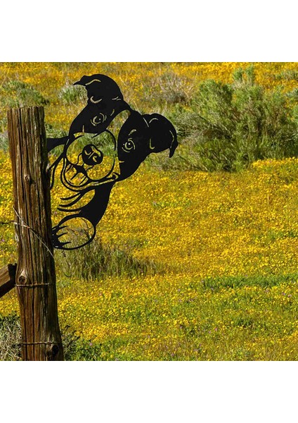 Çiftlik Gözetleme Hayvanları Metal Sanatı Heykel Çiftlik Çit Sanatı Duvar Dekoru Açık Kapalı Asılı Süsler Bahçe Dekoru - Köpek (Yurt Dışından) modelleri