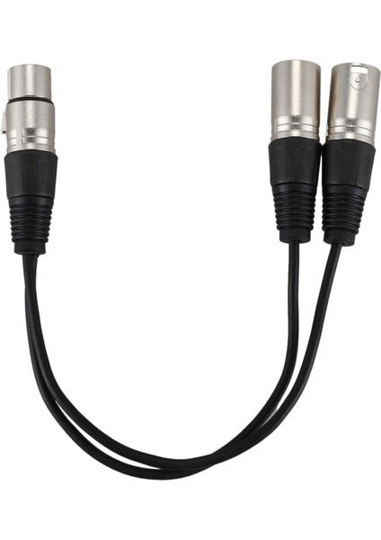 Yeni 3 Pinli Xlr Dişi Jakı - Çift 2 Erkek Fiş Y Splıtter Kablo Adaptörü 1 Ft Kablo (Yurt Dışından)