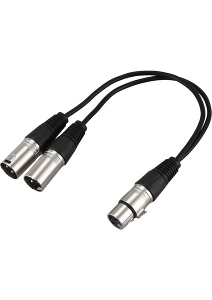 Yeni 3 Pinli Xlr Dişi Jakı - Çift 2 Erkek Fiş Y Splıtter Kablo Adaptörü 1 Ft Kablo (Yurt Dışından)