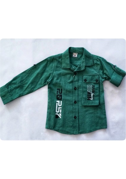 Erkek Bebek 2 Li Takım (Gömlek -Pantolon) % 100 Pamuk 4 Yaş