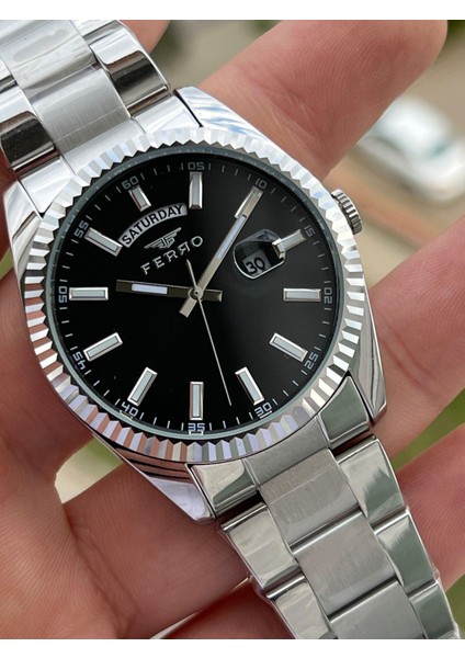 Çelik Kordon Iç Fonksiyonları Aktif Chronograph 30 mt Su Geçirmez Erkek Kol Saat EF11211-A2 modelleri