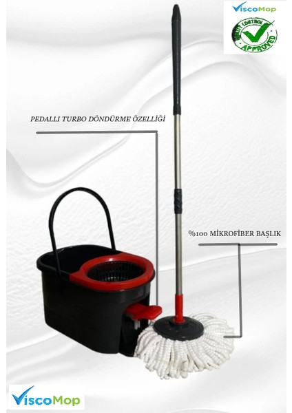 Pedallı Temizlik Seti - Vileda Seti - Pedallı Mop (21LİTRE)