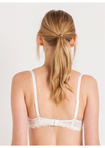 4352 Çıkabilen Destekli Dantelli Ince Süngerli Sütyen - Ekru fiyatları