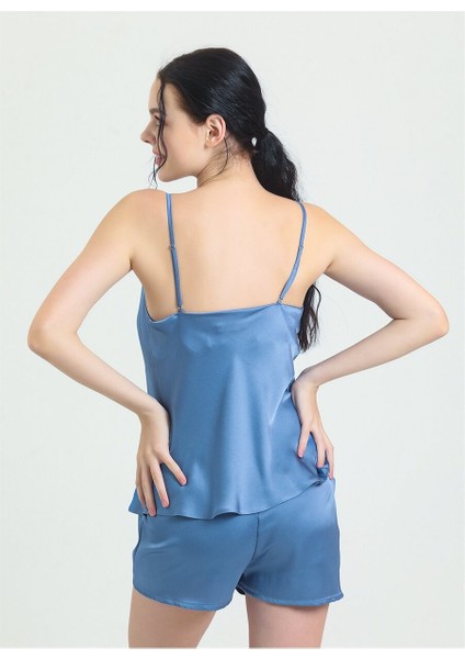 Pijama Şort Takım, Xl, Mavi modelleri