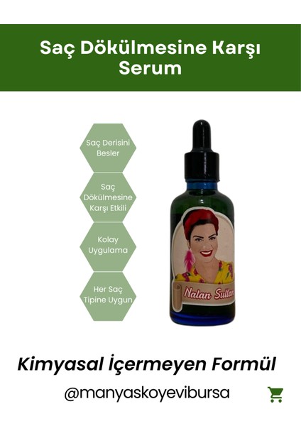 Biberiye Yağlı Saç Dökülmesine Karşı Saç Besleyici ve Güçlendirici Serum