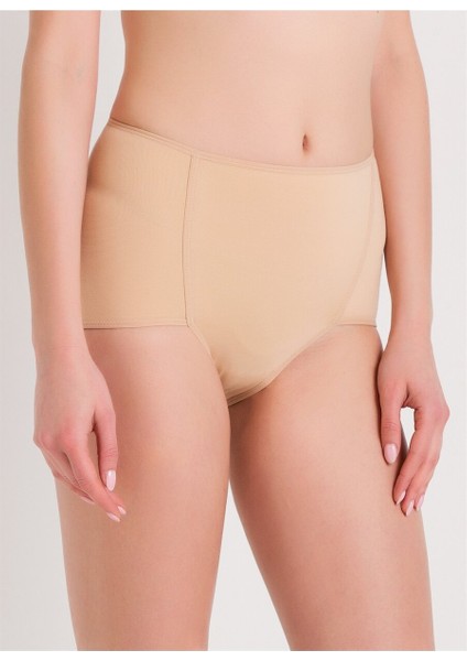 640 Penye Yüksek Bel Külot - Ten