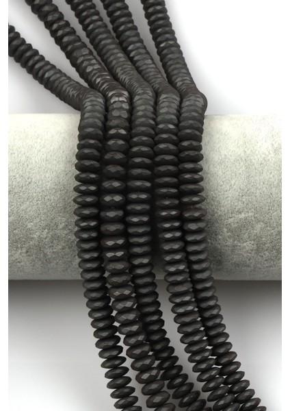 Hematit Dizi 3 x 8 mm Rondel Kesim