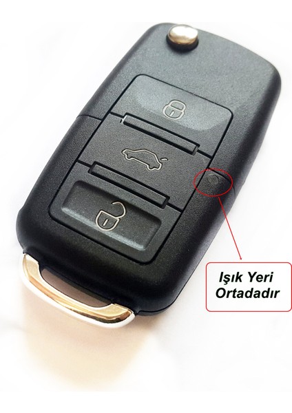 Volkswagen Tipli Akıllı Kumanda Kabı Anahtar Kabı Pil Yataksız