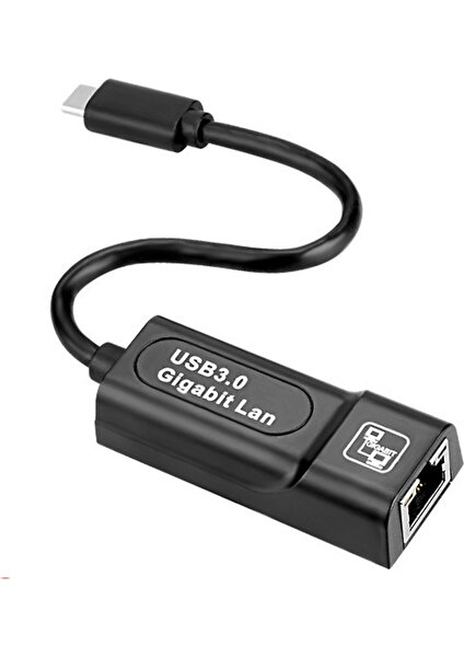 Typc C 3.0 RJ45 10/100/1000 Mbps Lan Ethernet Adaptörü Ağ Kartı Pc Laptop Için RJ45 Lan Ethernet Adaptörü (Yurt Dışından)