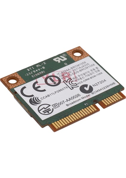 Çift Bant 2.4 + 5g 300 M 802.11A/B/G Wifi Bluetooth 4.0 Kablosuz Yarım Mini Pci-E Kartı BCM943228HMB 718451-001 (Yurt Dışından)