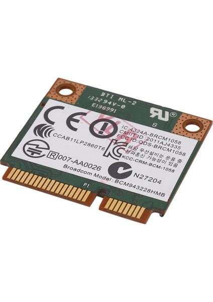 Çift Bant 2.4 + 5g 300 M 802.11A/B/G Wifi Bluetooth 4.0 Kablosuz Yarım Mini Pci-E Kartı BCM943228HMB 718451-001 (Yurt Dışından)