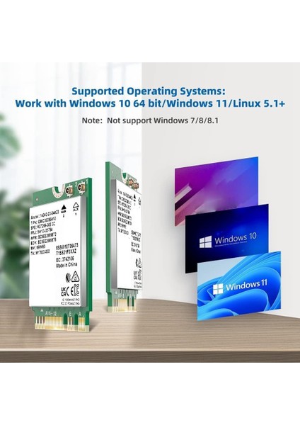 AX210 802.11AX Bluetooth 5.2 Kablosuz Bant Wi-Fi/bluetooth Combo Adaptör Dizüstü Ağ Kartı Için WIN10 11 (Yurt Dışından)