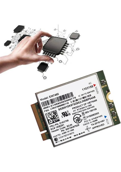 EM7455 Wifi Kartı 01AX746 Lte 3g 4g Kartı X1 Karbon 5th Gen X270 T470 T470S T470P T570 L570 L470 P51 P71 (Yurt Dışından) modelleri