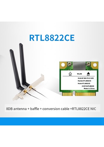 1200 M Wifi Kablosuz Lan Çift Bant 2.4g 5.8 Ghz Bluetooth 5.1 Gigabit Kablosuz Lan Adaptörü Win7 Win8 WIN10 Linux Için (Yurt Dışından)