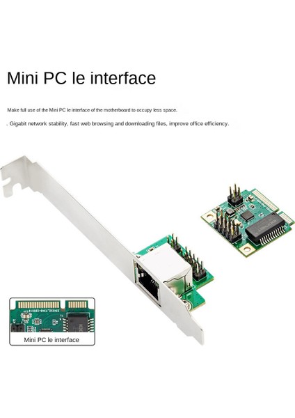 Mini Pcıe Gigabit 1000M Kablolu Ağ Kartı Ethernet Tek Ağ Tek Ağızlı RJ45 Ücretsiz RTL8111H Çip (Yurt Dışından)