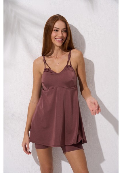 Şortlu V Yaka Tankini 241505-YS